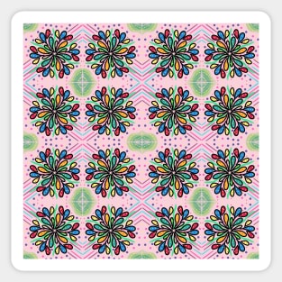 COLORFUL RAINDROPS WITH GEOMETRIC SHAPE PATTERN Sticker